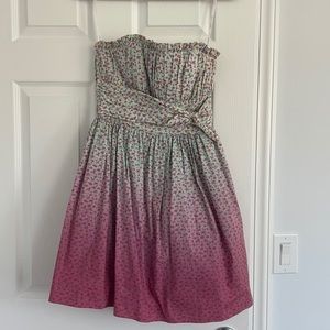 Betsey Johnson Floral Strapless Dress